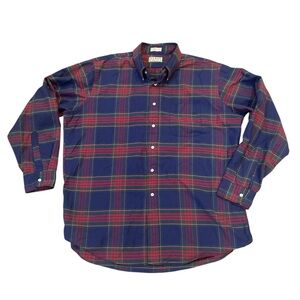 Vintage L.L. Bean Plaid Shirt Button Down Made in USA Size XL 17.5-36